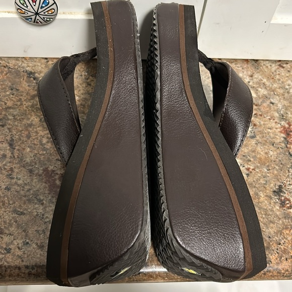 Platform Wedge Sandals by Volatile in Brown - Picture 6 of 11